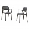 Rainbow Outdoor Mila Set of 2 Stackable Armchair Cappuccino