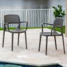 Rainbow Outdoor Mila Set of 2 Stackable Armchair Cappuccino