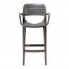 Rainbow Outdoor Mila Set of 2 Stackable Barstool Cappuccino Front