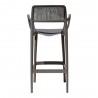 Rainbow Outdoor Mila Set of 2 Stackable Barstool Cappuccino Back