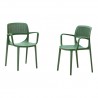 Rainbow Outdoor Mila Set of 2 Stackable Armchair Green