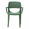 Rainbow Outdoor Mila Set of 2 Stackable Armchair Green Front