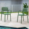 Rainbow Outdoor Mila Set of 2 Stackable Armchair Green