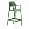 Rainbow Outdoor Mila Set of 2 Stackable Barstool Green