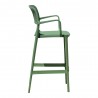 Rainbow Outdoor Mila Set of 2 Stackable Barstool Green Side