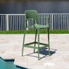 Rainbow Outdoor Mila Set of 2 Stackable Barstool Green
