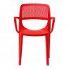 Rainbow Outdoor Mila Set of 2 Stackable Armchair Red Front
