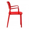 Rainbow Outdoor Mila Set of 2 Stackable Armchair Red Side