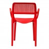 Rainbow Outdoor Mila Set of 2 Stackable Armchair Red Back
