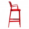 Rainbow Outdoor Mila Set of 2 Stackable Barstool Red Side