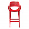 Rainbow Outdoor Mila Set of 2 Stackable Barstool Red Front