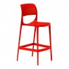 Rainbow Outdoor Mila Set of 2 Stackable Barstool Red Without Arm