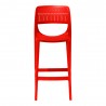 Rainbow Outdoor Mila Set of 2 Stackable Barstool Red Without Arm