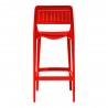 Rainbow Outdoor Mila Set of 2 Stackable Barstool Red Without Arm