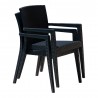 Rainbow Outdoor Montana Set of 2 Stackable Armchair Side Anthracite
