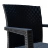Rainbow Outdoor Montana Set of 2 Stackable Armchair Arm Anthracite