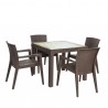 Rainbow Outdoor Montana 5-Piece Dining Set Brown