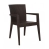 Rainbow Outdoor Montana Set of 2 Stackable Armchair Front Brown
