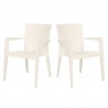 Rainbow Outdoor Montana Set of 2 Stackable Armchair White