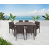 Rainbow Outdoor Napoli 7-Piece Dining Set Brown