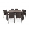 Rainbow Outdoor Napoli 7-Piece Dining Set Brown