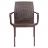 Rainbow Outdoor Napoli Set of 2 Stackable Armchair Brown Front