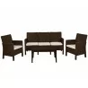 Rainbow Outdoor Nova 4-Piece Sofa Set with Cushions-Brown - Rainbow Outdoor Nova 4-Piece Sofa Set with Cushions-Brown