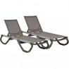 Rainbow Outdoor Panama Set of 2 Chaise Loungers-Cappuccino