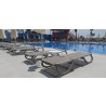 Rainbow Outdoor Panama Set of 2 Chaise Loungers-Cappuccino