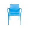 Rainbow Outdoor Pedro Set of 2 Stackable Armchair Blue Front
