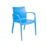 Rainbow Outdoor Pedro Set of 2 Stackable Armchair Blue Side