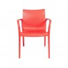 Rainbow Outdoor Pedro Set of 2 Stackable Armchair Red Front