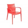 Rainbow Outdoor Pedro Set of 2 Stackable Armchair Red Side