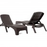 Rainbow Outdoor Roma Set of 2 Chaise Lounger Brown