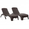 Rainbow Outdoor Roma Set of 2 Chaise Lounger Anthracite Cushion