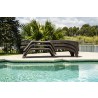 Rainbow Outdoor Roma Set of 2 Chaise Lounger Anthracite Cushion Side