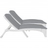 Rainbow Outdoor Roma Set of 2 Chaise Lounger White Anthracite Cushion