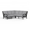 Monterey Sectional in Canvas Granite w/ Self Welt - Front Side Angle