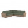 Havana Sectional in Cast Sage w/ Self Welt - Front Side Angle