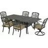 Bridgetown 7-Piece Dining Set - With 84" x 44" Rect. Dining Table Dining Chairs & Swivel chair - Bridgetown 7-Piece Dining Set - With 84" x 44" Rect. Dining Table Dining Chairs & Swivel chair