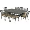 Bridgetown 9-Piece Dining Set  with 84" x 60" Monarch Dining Table and 8 Armless Dining Chairs + 2 Swivel - Bridgetown 9-Piece Dining Set  with 84" x 60" Monarch Dining Table and 8 Armless Dining Chairs + 2 Swivel