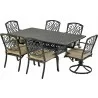 4 dining chairs, 2 dining swivel rockers and 72" x 42" Windsor series Rectangle dining table - 4 dining chairs, 2 dining swivel rockers and 72" x 42" Windsor series Rectangle dining table