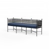 Provence Garden Bench in Spectrum Indigo w/ Self Welt - Front Side Angle