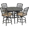4 counter stools and 52" Monarch series counter table w/ ice bucket option