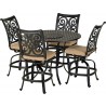 Venice 5-Piece Counter Set - With Armless Counter Stools