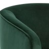 Sunpan Hazel Swivel Lounge Chair in Gold - Deep Green Sky - Closeup Top Angle