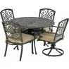 Patio Resort Lifestyles Bridgetown 5-Piece Dining Set with Armless Chair and Swivel Chair - Patio Resort Lifestyles Bridgetown 5-Piece Dining Set with Armless Chair and Swivel Chair