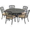 Bridgetown 6-Piece Dining Set with Armless Dining Chairs