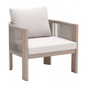 Rebel Accent Chair in Beige- side view 1