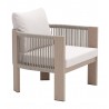 Rebel Accent Chair in Beige- side view 4